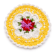 Handcrafted Cotton Yarn Yellow Floral Crochet Doily